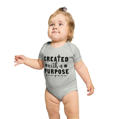 Created with purpose Baby Bodysuit