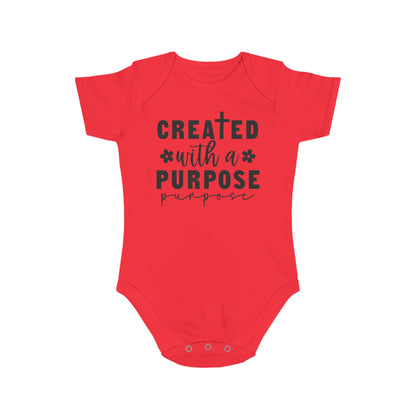 Created with purpose Baby Bodysuit